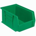 Quantum Storage Systems Storage Bin, Plastic, 6 in W, 5 in H, Green QUS221GN